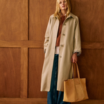 Clara | Nadčasový dámský trench coat s klasickým límcem a zapínáním na knoflíky
