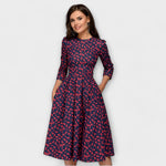 Retrozo - Elegantní dlouhé šaty po kolena