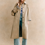 Clara | Nadčasový dámský trench coat s klasickým límcem a zapínáním na knoflíky