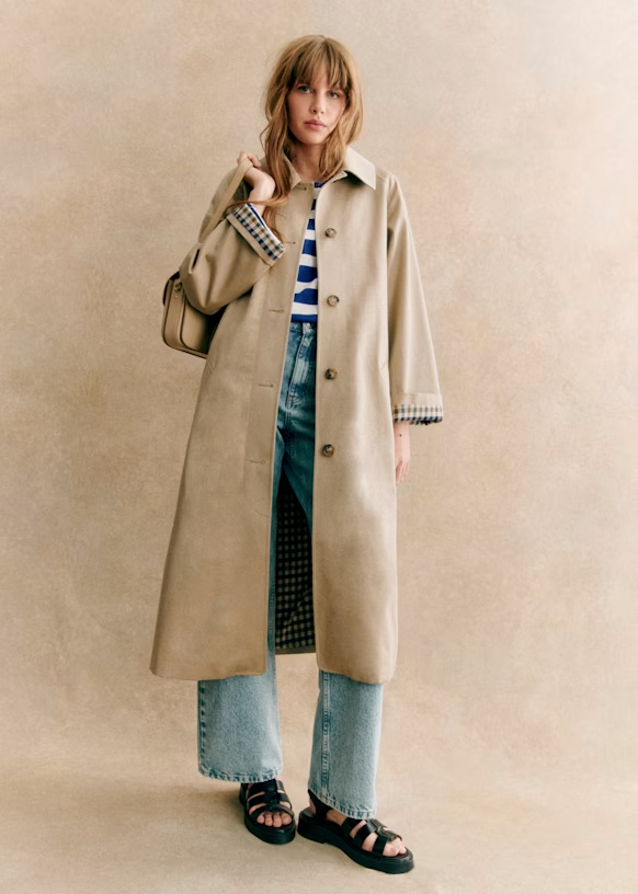 Clara | Nadčasový dámský trench coat s klasickým límcem a zapínáním na knoflíky